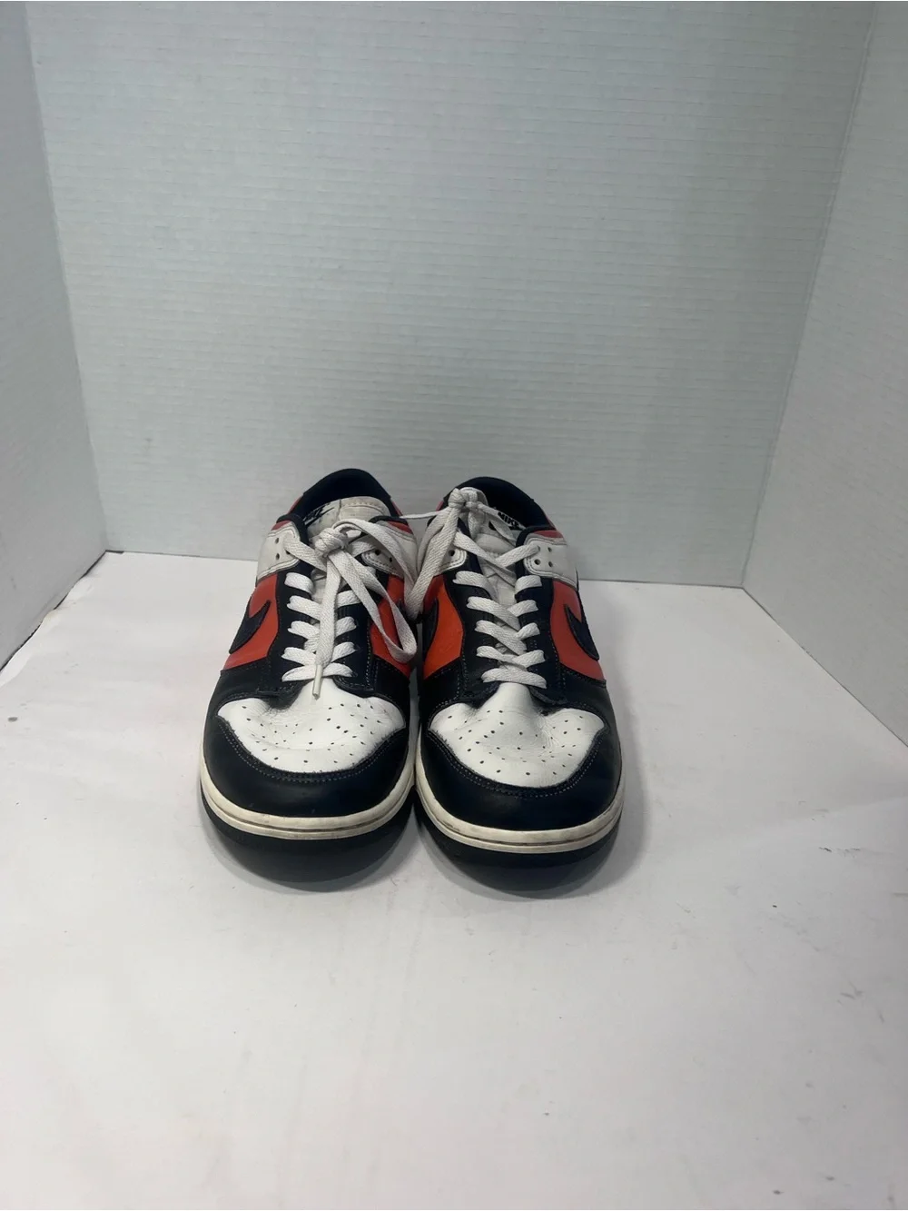 Nike Men's Low-Top Sneakers in White, Black & Orange